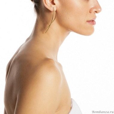 Серьги Katerina Vassou, Favor, геометрический дизайн, KV25.1-403077G золотистый